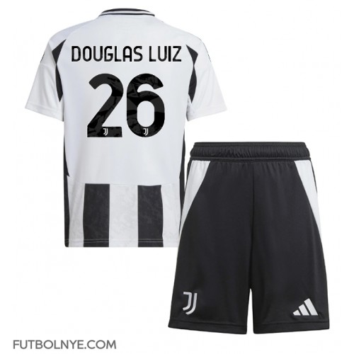 Camiseta Juventus Douglas Luiz #26 Primera Equipación para niños 2024-25 manga corta (+ pantalones cortos)